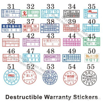 Customize Mobile Phone Date Warranty Stickers 